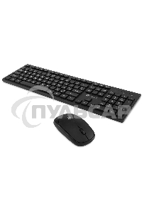 Комплект клавиатура + мышь Оклик S255W клав:черный мышь:черный USB беспроводная Multimedia (1909361)