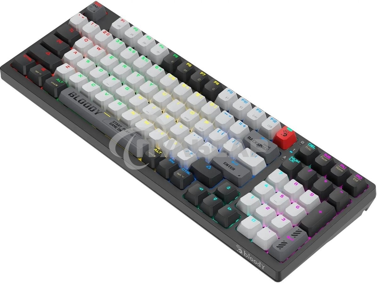 Клавиатура беспроводная механическая A4Tech Bloody WS98 USB черный/серый (WS98)