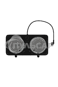 Плита настольная MAXVI HE201 черный