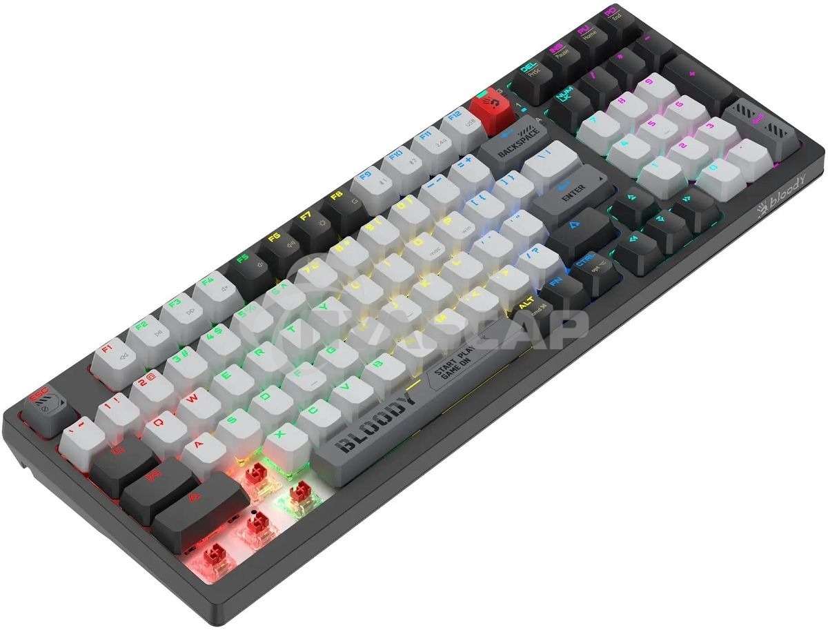 Клавиатура беспроводная механическая A4Tech Bloody WS98 USB черный/серый (WS98)