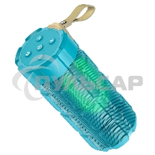 Портативная колонка HOCO HC7 синий павлин LED подсветка