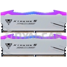 Оперативная память Patriot Viper Xtreme 5, DDR5, 48Gb (2x24Gb), 8000MHz, CL38, DIMM, с радиаторами, RGB, серебристый