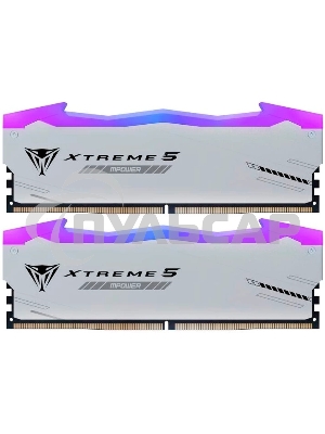 Оперативная память Patriot Viper Xtreme 5, DDR5, 48Gb (2x24Gb), 8000MHz, CL38, DIMM, с радиаторами, RGB, серебристый