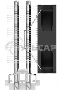 Кулер Cooler ID-Cooling SE-902-SD V3 черный 92мм алюминий+медь 2000rpm 23.1db 3-pin 95W 120мм