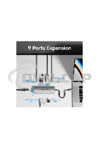 Мультифункциональный хаб Vention USB Type C 9 в 1