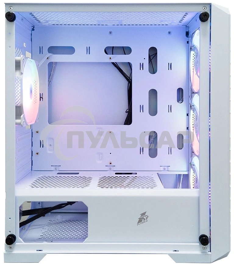 Компьютерный корпус 1STPLAYER TRILOBITE T5 ARGB белый / mATX / 4x120мм ARGB fans / T5-WH-4F7-W