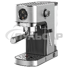 Кофеварка рожковая Korting KCM 1001 EX нержавеющая сталь, молотый, 1.2 л, 1350 Вт, 20 бар