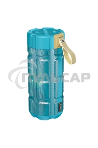 Портативная колонка HOCO HC7 синий павлин LED подсветка