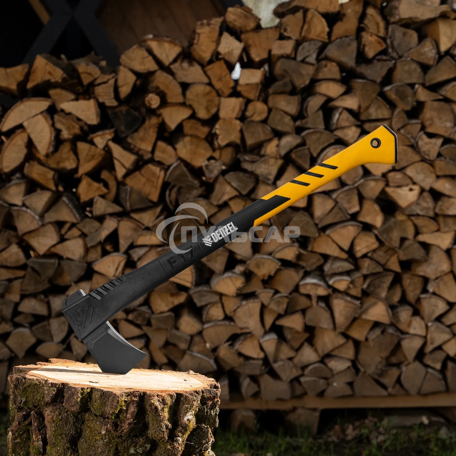 Колун Denzel F17 21438 2500 гр, двухкомпонентная рукоятка, 710 мм