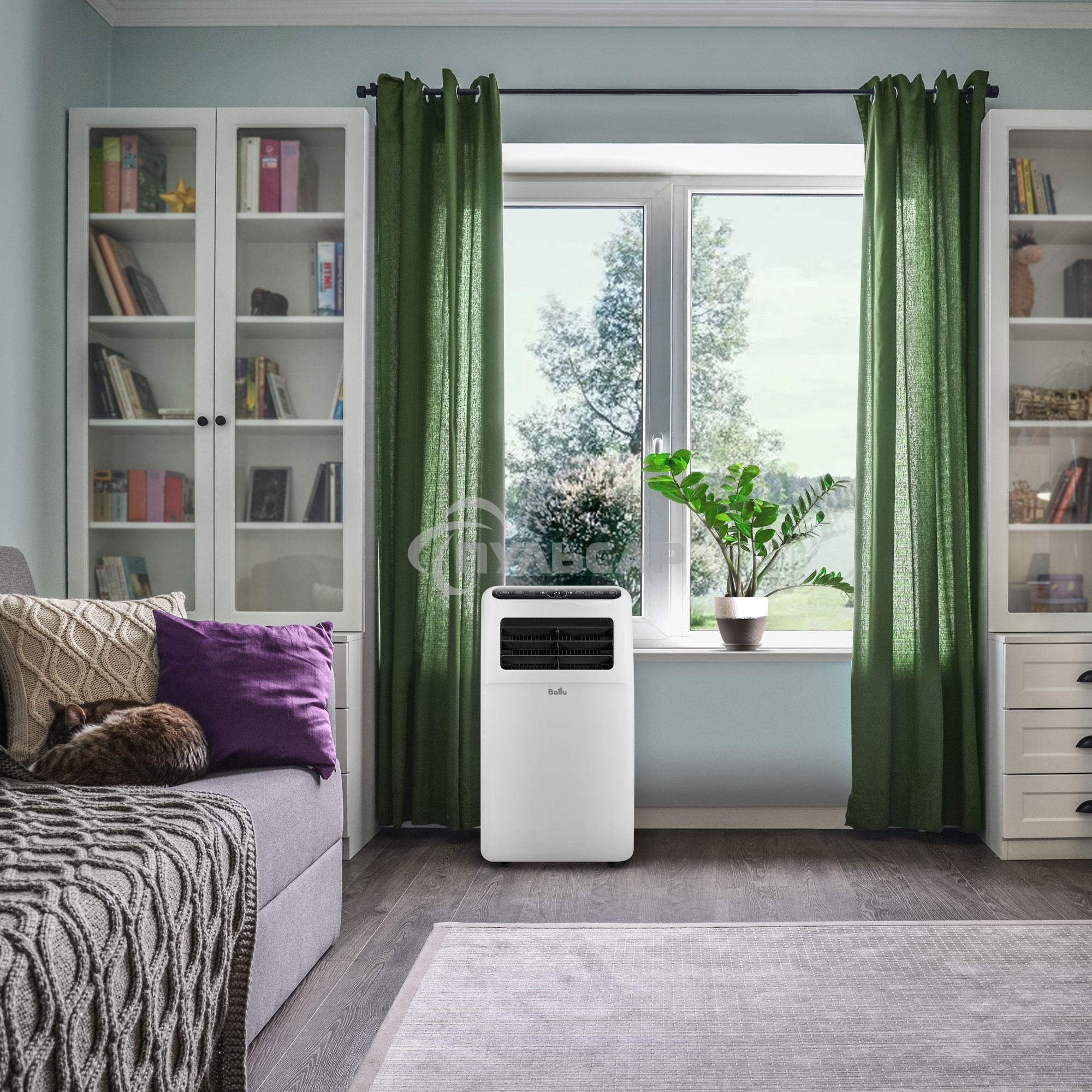 Кондиционер мобильный Ballu Aura BPAC-09 CP/N1_24Y 9000 BTU, 24 м², 50 дБ, охлаждение, осушение, белый