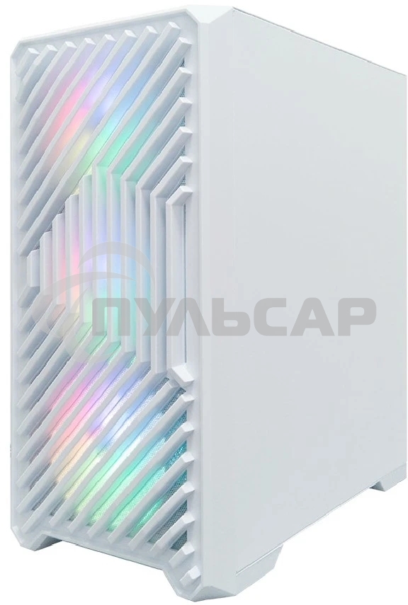 Компьютерный корпус 1STPLAYER TRILOBITE T5 ARGB белый / mATX / 4x120мм ARGB fans / T5-WH-4F7-W