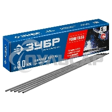 Электрод ЗУБР сварочный УОНИ 13/55 с основным покрытием, для ММА сварки, d 3.0 х 350 мм, 5 кг в коробке, Профессионал.