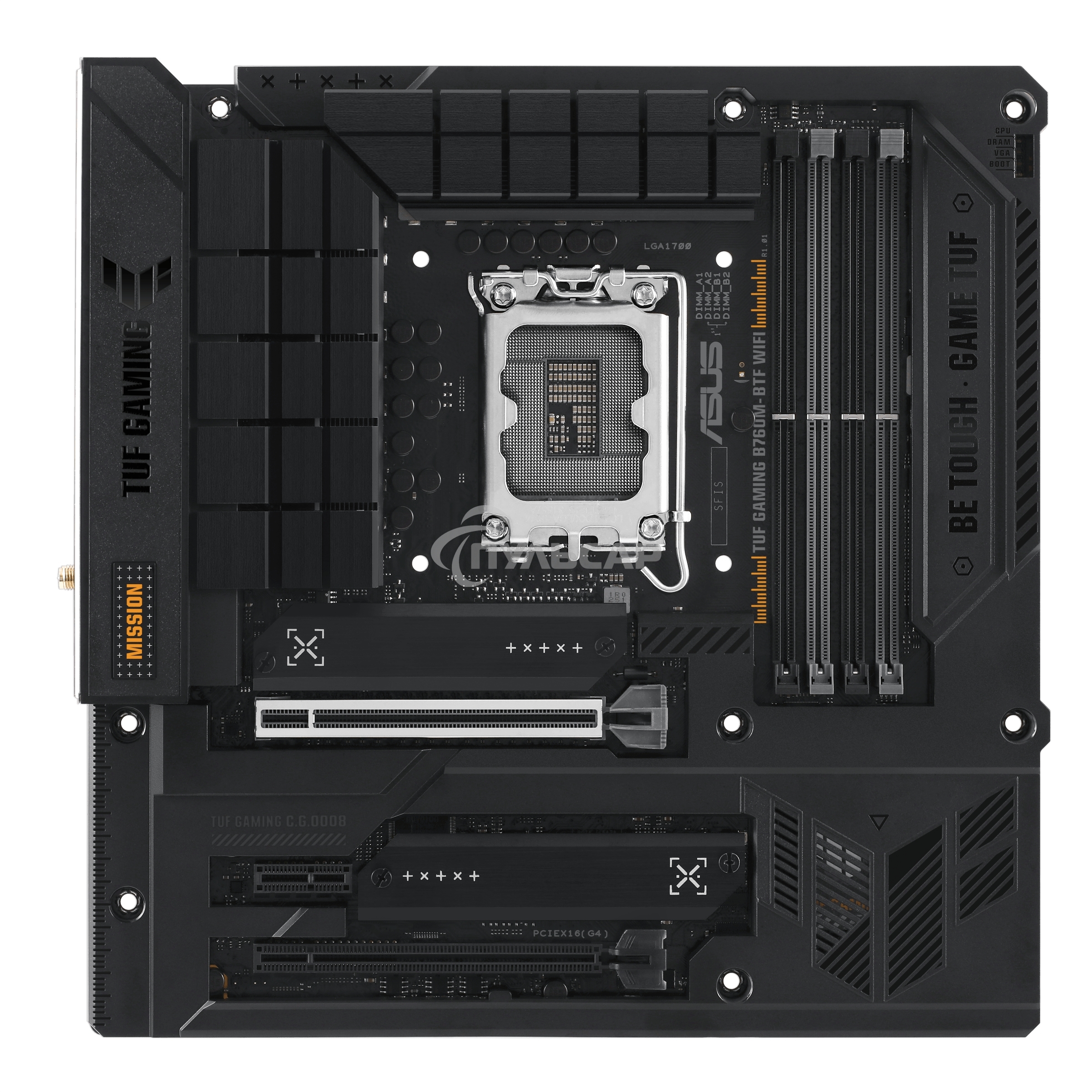 Материнская плата ASUS TUF GAMING B760M-BTF WIFI, LGA 1700, Intel B760, 4xDDR5, 4xSATA, 3xM.2, 1xPCIe 5.0 x16, 1xPCIe 4.0 x4, 1xPCIe x1, 1xDP, 1xHDMI, 1x 2.5Gb LAN, 1xUSB-A 3.2 Gen 2, 2xUSB-A 3.2 Gen 1, 4xUSB 2.0, 1xUSB-C 3.2 Gen 1, 1xUSB-C 3.2 Gen 2, 1xU
