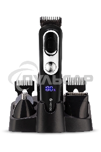 Триммер Vitek VT-2549 BK Питание сеть/аккумулятор. Встроенная аккумуляторная батарея Li-ion 700 mAh 3,7V. Время зарядки 90мин. Время автономной работы 45мин. Влажная очистка. Детальный триммер. Индикатор зарядки. ЖК дисплей с индикацией процента зарядки б