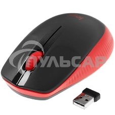 Мышь беспроводная Logitech M190 черный/красный, 1000 dpi, радиоканал, USB, кнопки - 3