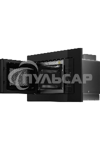 Микроволновая печь встраиваемая Hyundai HBW 2040 BG черный, 20 л, 800 Вт, переключатели - кнопки/поворотный механизм