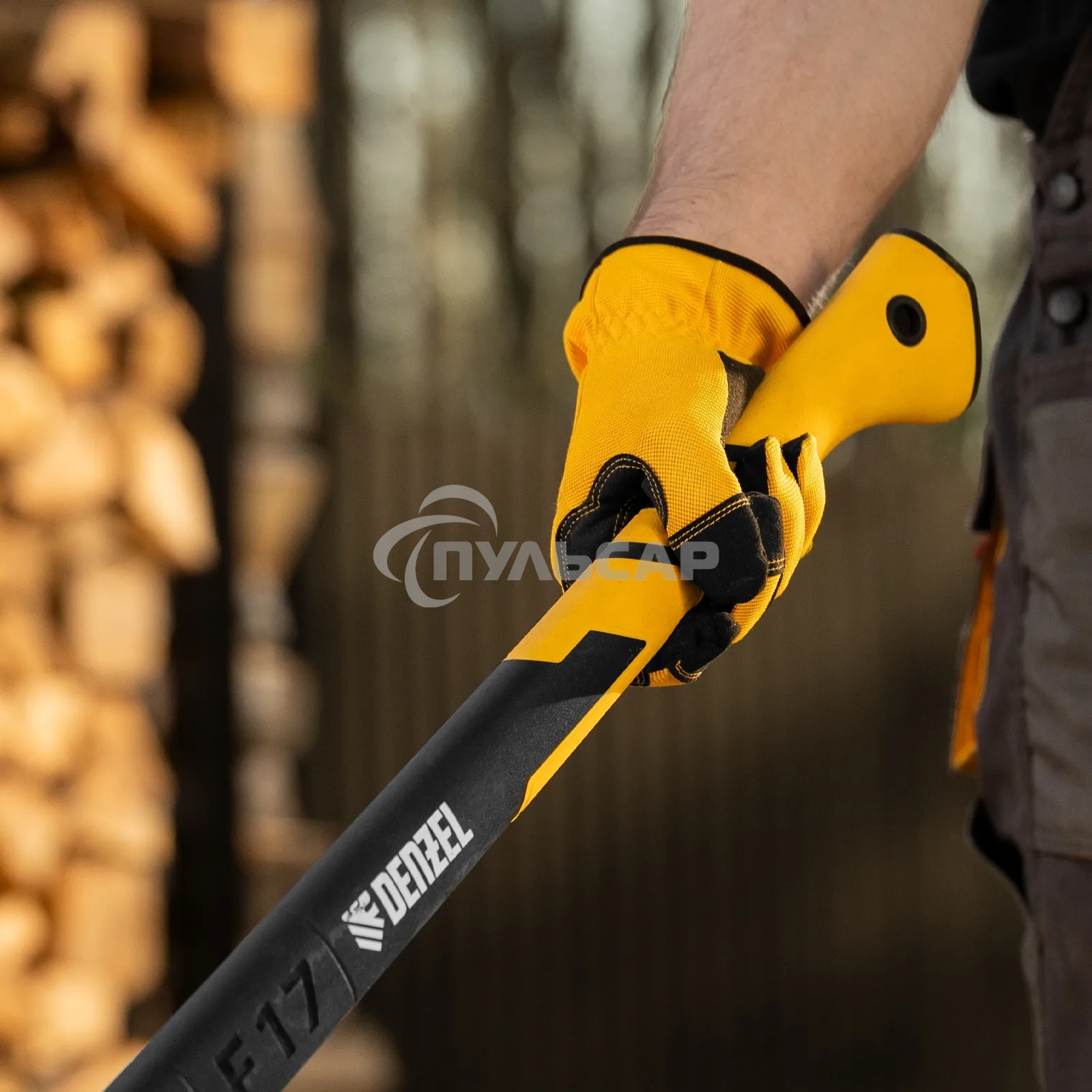 Колун Denzel F17 21438 2500 гр, двухкомпонентная рукоятка, 710 мм