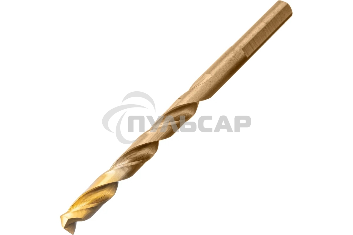 Набор сверл по металлу Denzel 1,5-6,5мм, Р6М5К8-TiN, Golden Tip, 13 шт 723006