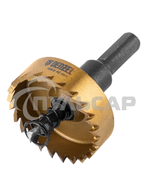 Коронка по металлу Denzel HSS, 42 мм, нитридтитановое покрытие