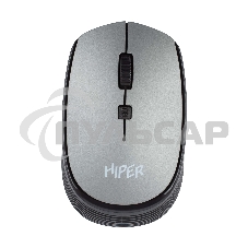 Мышь беспроводная HIPER HOMW-081 серый, 1600 dpi, радиоканал, USB, кнопки - 4