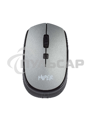 Мышь беспроводная HIPER HOMW-081 серый, 1600 dpi, радиоканал, USB, кнопки - 4