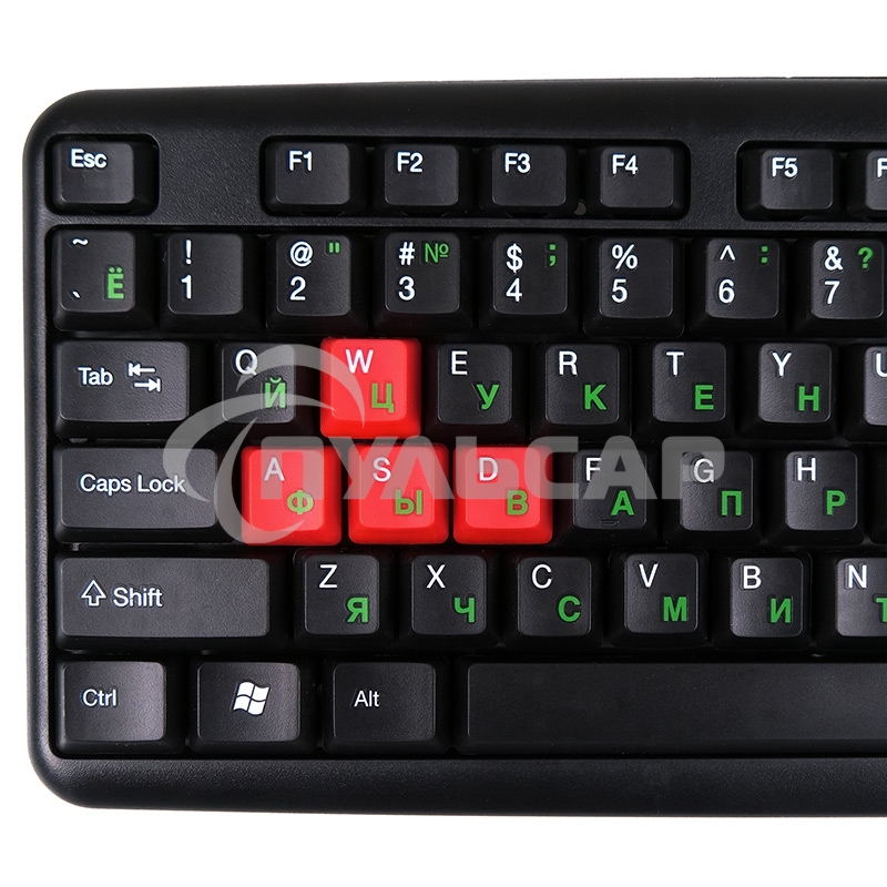 Клавиатура проводная NAKATOMI KN-02U USB черный-красный