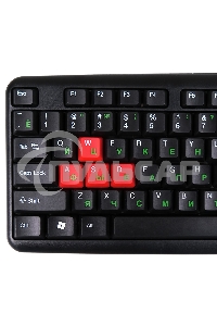 Клавиатура проводная NAKATOMI KN-02U USB черный-красный