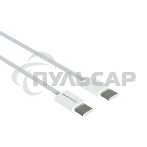 Кабель MORE CHOICE (4620202550378) K75a USB 3.0A PD 60W для Type-C Type-C нейлон 2м белый