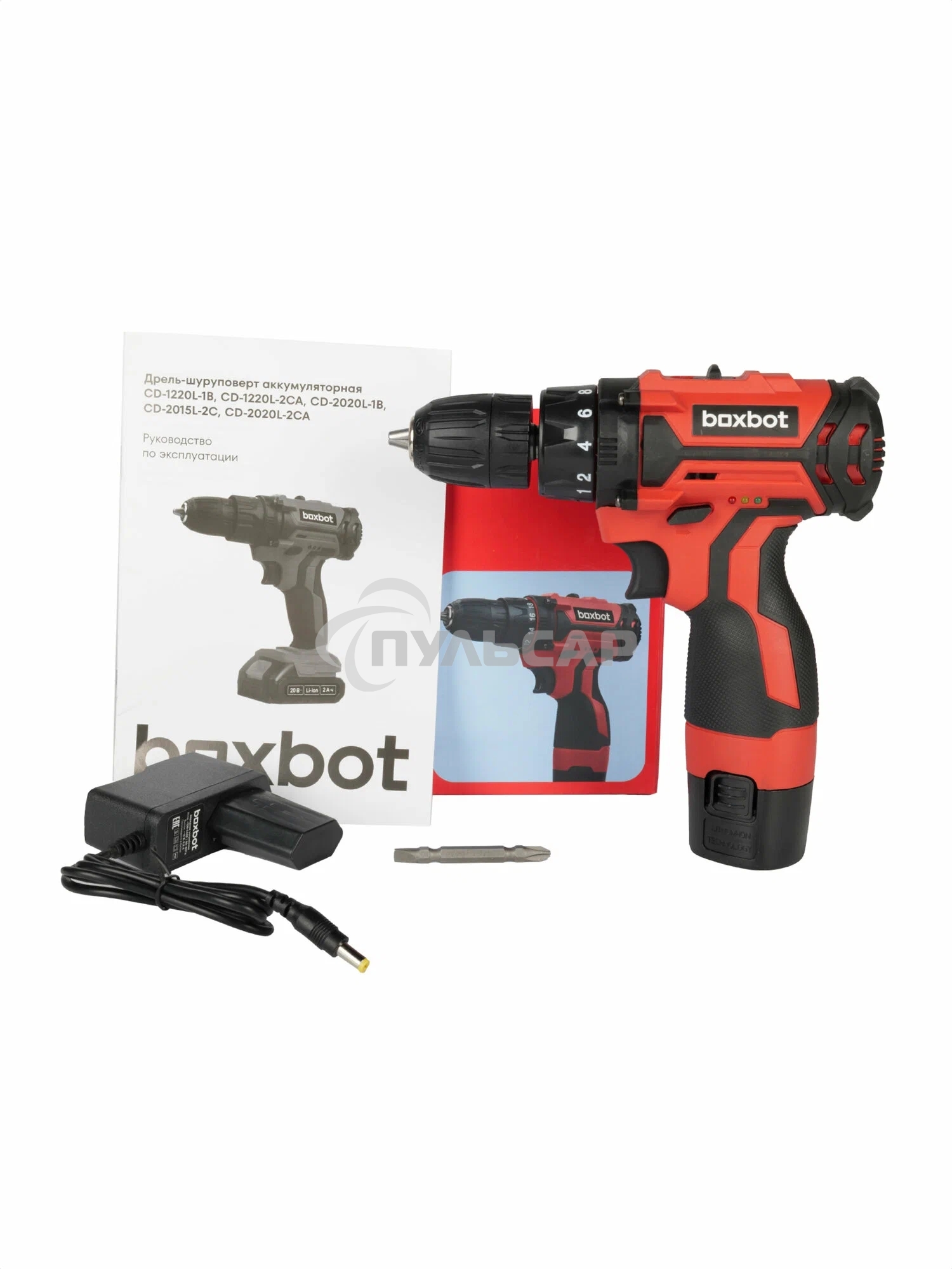 Дрель-шуруповерт Boxbot CD-1220L-1B 12В Аккумуляторная, 12В, 1 АКБ