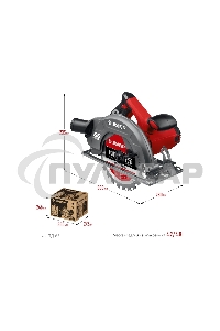 Пила дисковая, 90гр-65 мм, диск 190 мм, 1600 Вт, Зубр ПД-65