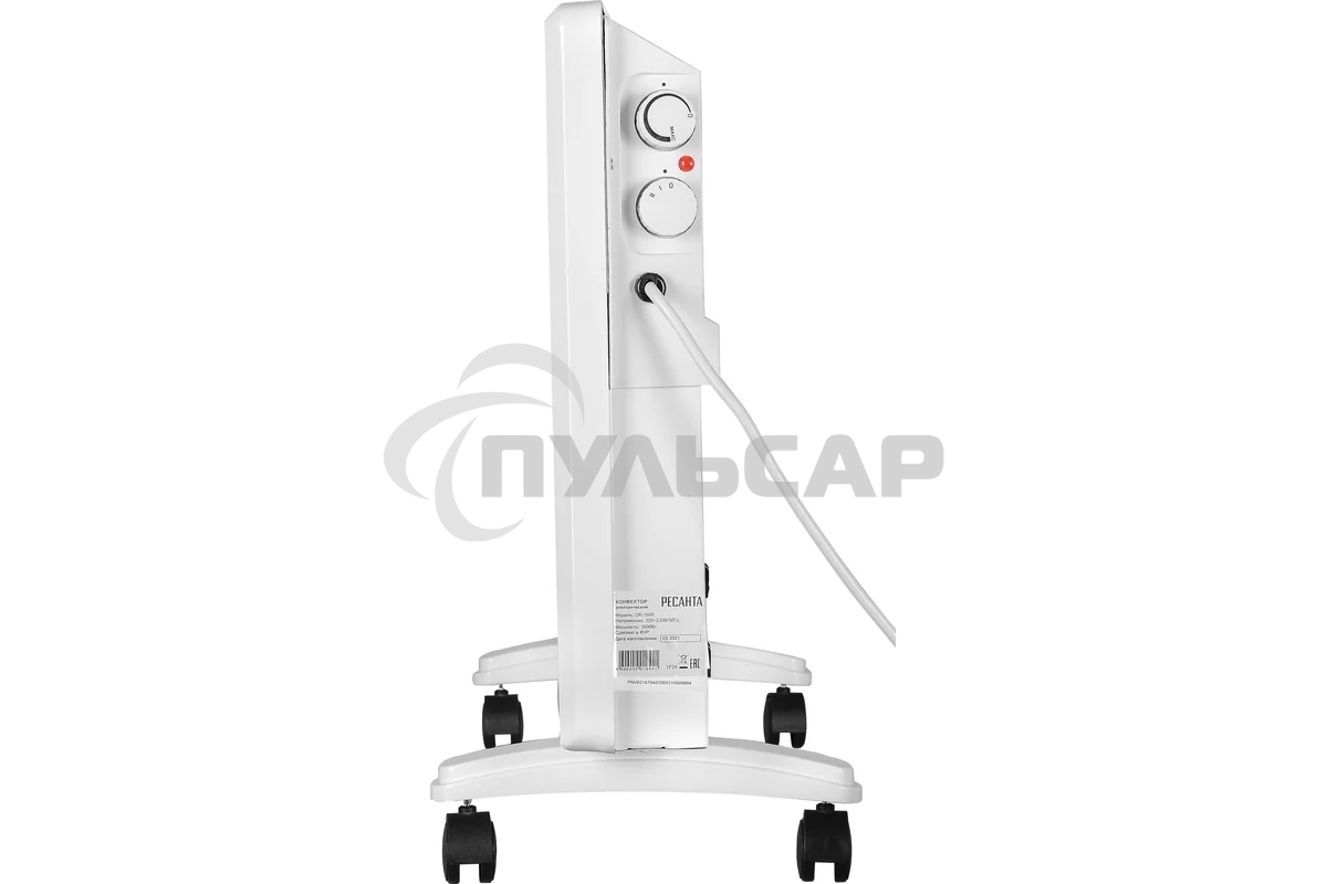 Конвектор Ресанта ОК-1600 белый, 1600 Вт, 20 м2, термостат