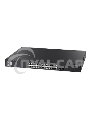 Коммутатор ECS4620-28T Edge-corE 24 x GE + 2 x 10G SFP+ ports + 1 x expansion slot (for dual 10G SFP+ ports) L3 Stackable Switch, w/ 1 x RJ45 console port, 1 x USB type A storage port, RPU connector, fan-less design, Stack up to 4 units