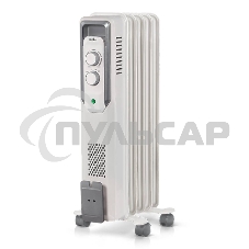 Обогреватель масляный Ballu CUBE BOH/CB-05W (5 секций), белый, 1000 Вт, 15 м2, механический термостат