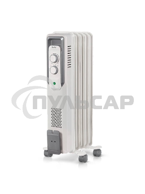 Обогреватель масляный Ballu CUBE BOH/CB-05W (5 секций), белый, 1000 Вт, 15 м2, механический термостат