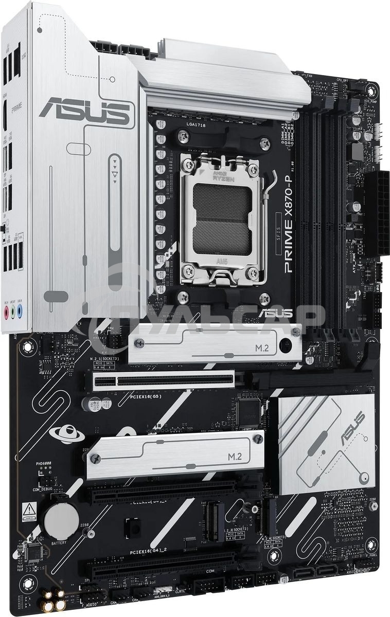 Материнская плата ASUS PRIME X870-P, AM5, AMD X870, 4xDDR5, 2xSATA, 4xM.2, 1xPCIe 5.0 x16, 2xPCIe 4.0 x1, 1xHDMI, 2xUSB-C, 1x 2.5Gb LAN, 4xUSB-A 3.2 Gen 1, 1xUSB-A 3.2 Gen 2, 4xUSB-A 2.0, 3x3.5 мм, 7.1, ATX