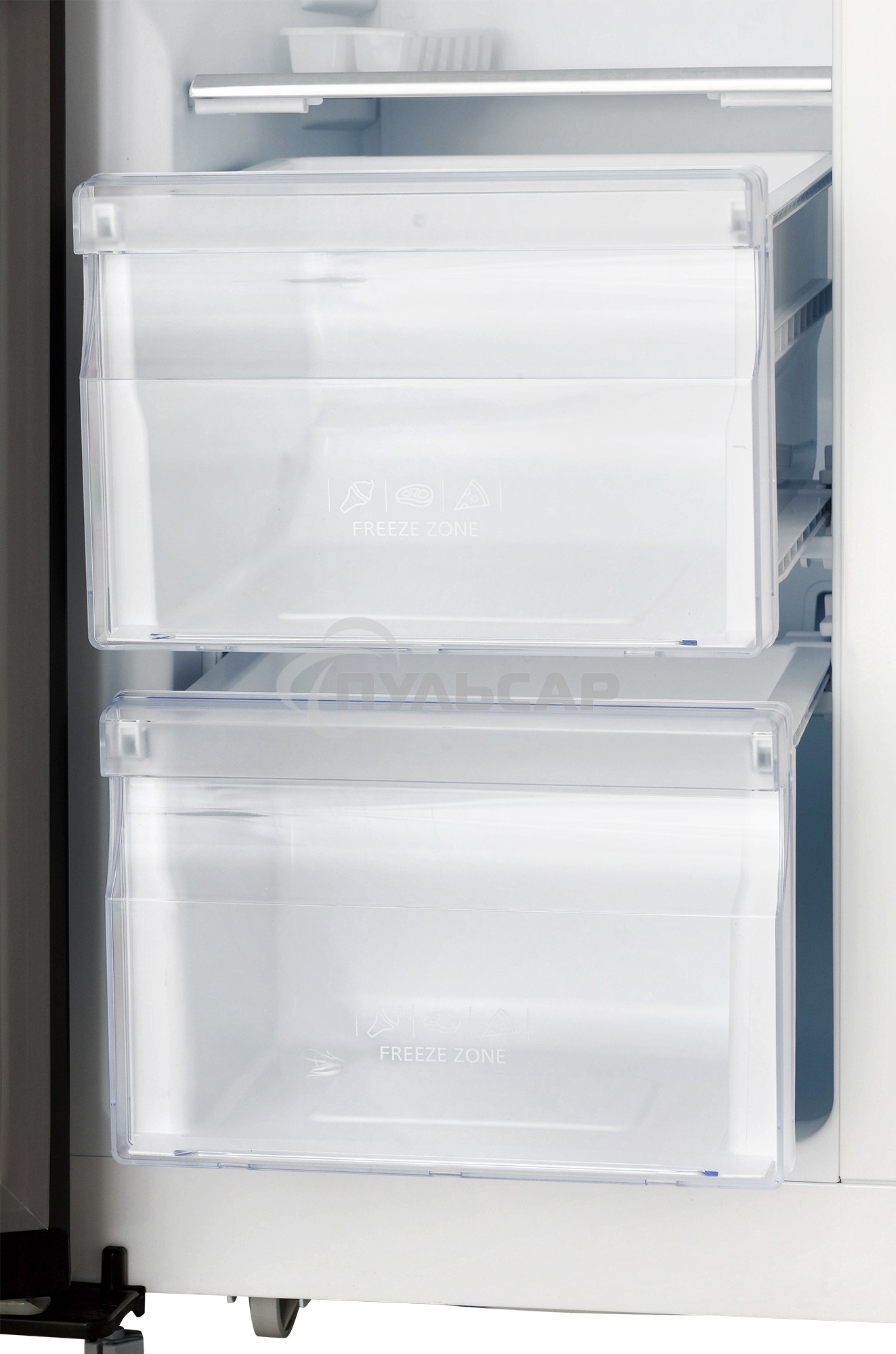 Холодильник HIBERG RFS-480DX NFB инвертер графитовый черный двухкамерный 271/165л морозилка сбоку Side-by-Side