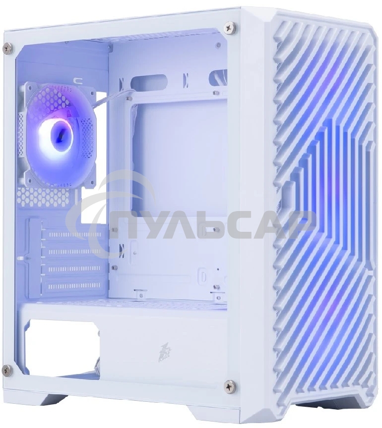 Компьютерный корпус 1STPLAYER TRILOBITE T5 ARGB белый / mATX / 4x120мм ARGB fans / T5-WH-4F7-W
