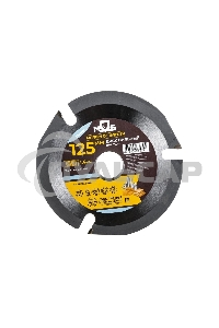 Диск пильный по дереву Fit, посадочный диаметр 22.2 мм, 3 зуба с карбидными вставками, мелкий зуб, 125 мм