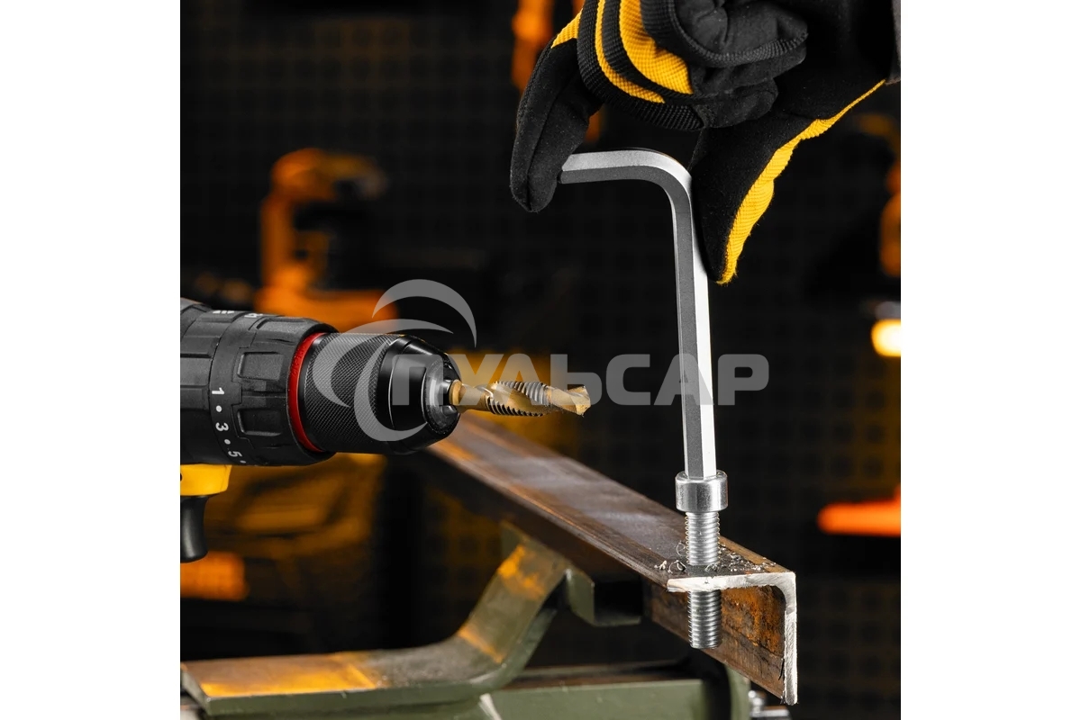 Набор сверл-метчиков Denzel М4-М12, Р6М5