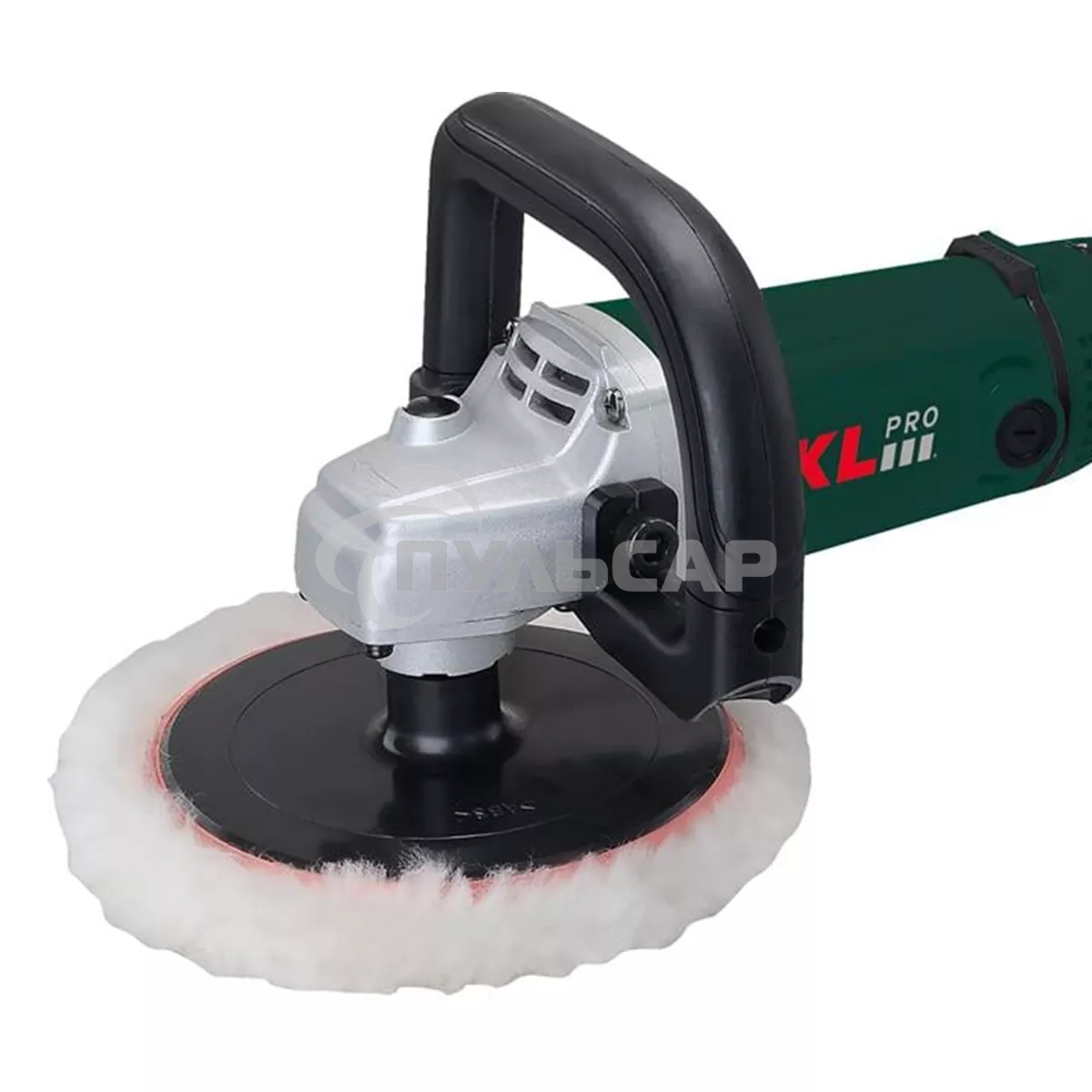 Профессиональная полировальная угловая машина KLPRO KLPJ42180 (1400вт, 3300 об/мин, 230мм, шерстяной войлок в комплекте)
