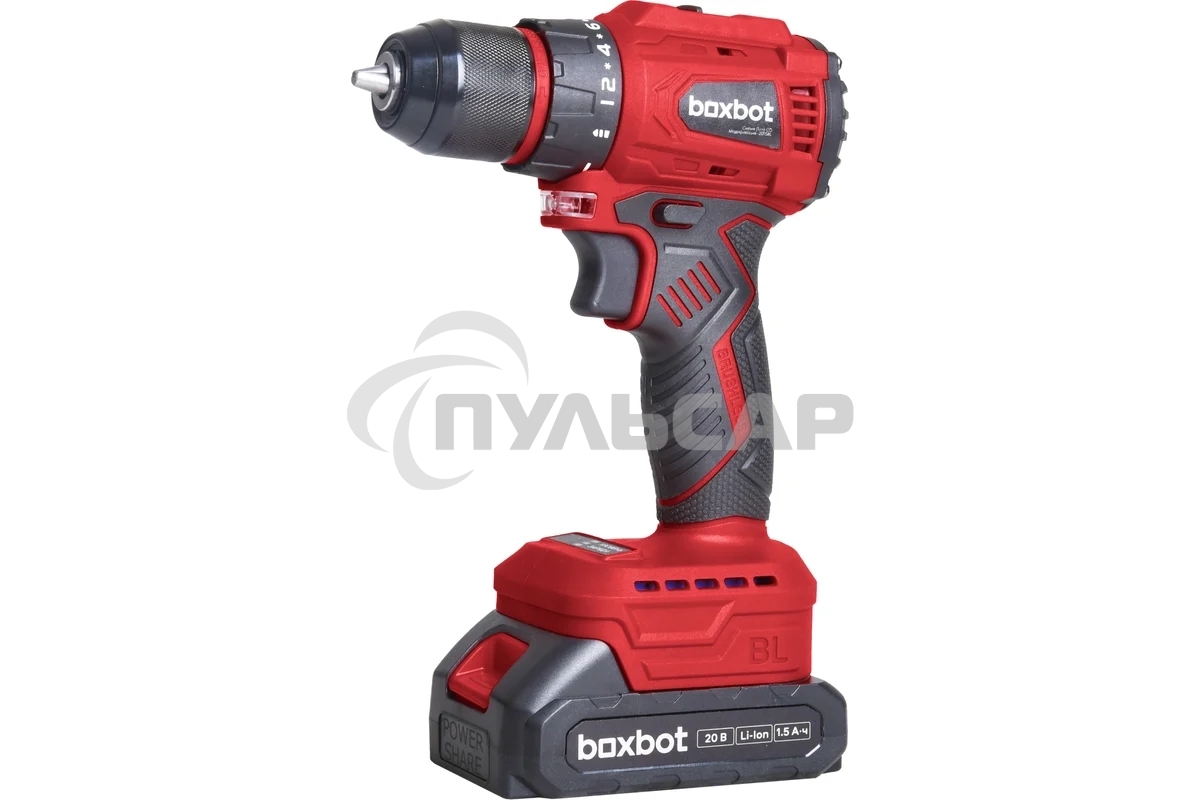 Дрель-шуруповерт Boxbot CD-2015BL 20В, Аккумуляторная, 20В, 2 АКБ, Кейс