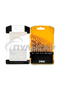 Набор сверл по металлу Denzel 1,5-6,5мм, Р6М5К8-TiN, Golden Tip, 13 шт 723006