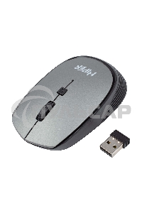 Мышь беспроводная HIPER HOMW-081 серый, 1600 dpi, радиоканал, USB, кнопки - 4