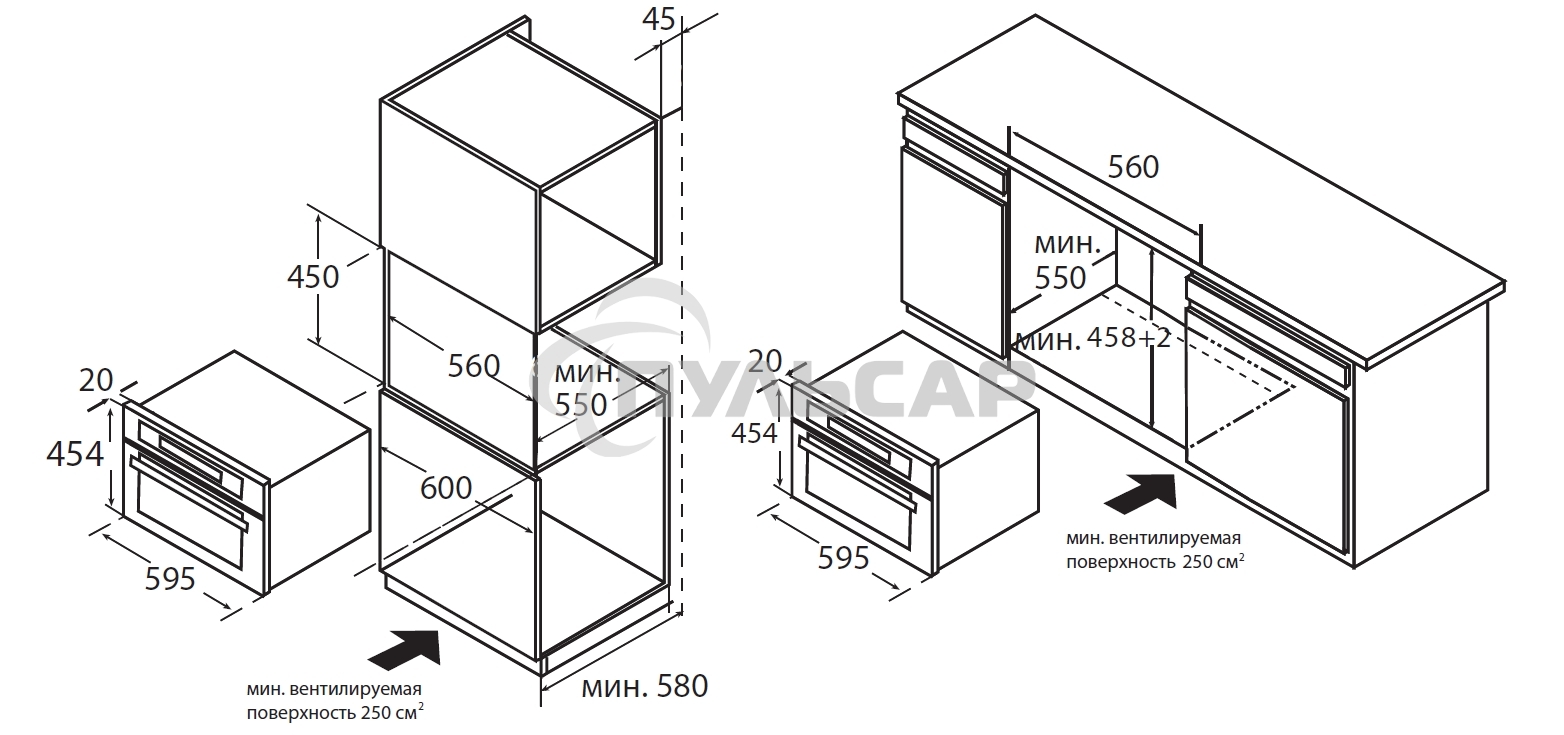 Духовой шкаф Weissgauff OE 445 X