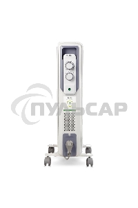 Обогреватель масляный Ballu CUBE BOH/CB-05W (5 секций), белый, 1000 Вт, 15 м2, механический термостат