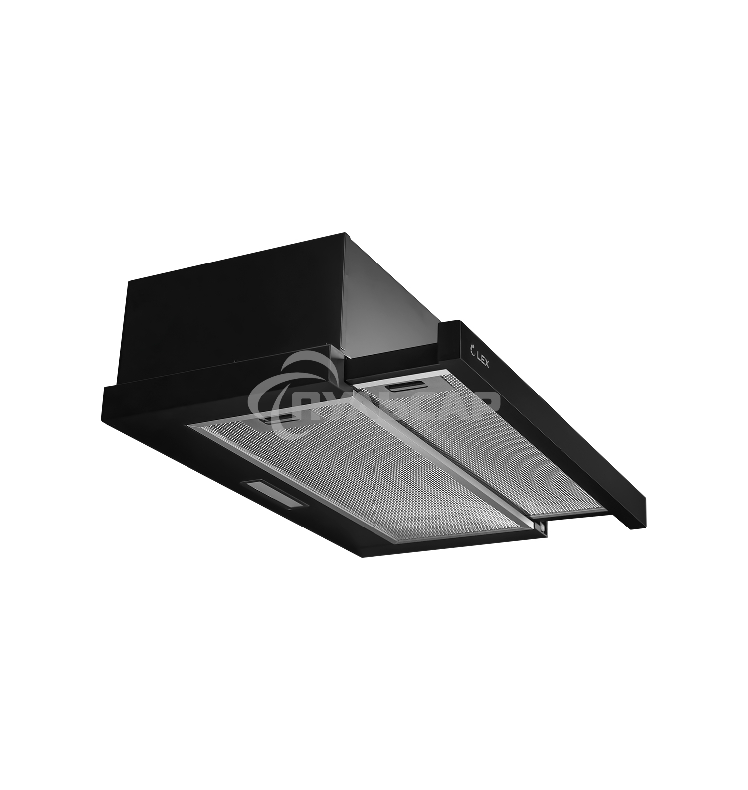 Вытяжка встраиваемая Lex HIDE 600 черный управление: кнопочное (1 мотор)