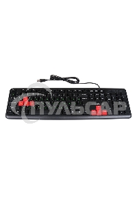 Клавиатура проводная NAKATOMI KN-02U USB черный-красный