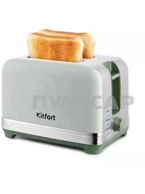 Тостер Kitfort КТ-6070 930Вт фисташковый/серебристый