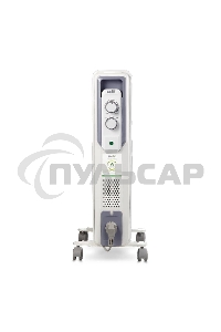 Обогреватель масляный Ballu CUBE BOH/CB-07W (7 секций), белый, 1500 Вт, 15 м2, механический термостат