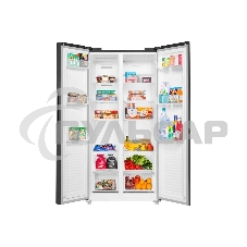 Холодильник Maunfeld MFF177NFSE нержавеющая сталь двухкамерный 263/170л морозилка сбоку, No Frost, Side by Side